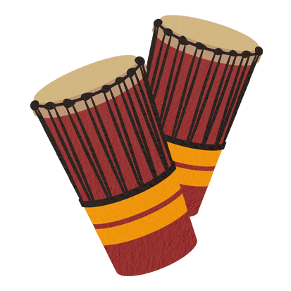 Illustration of Latin drums.