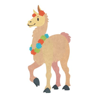 Illustration of a llama.